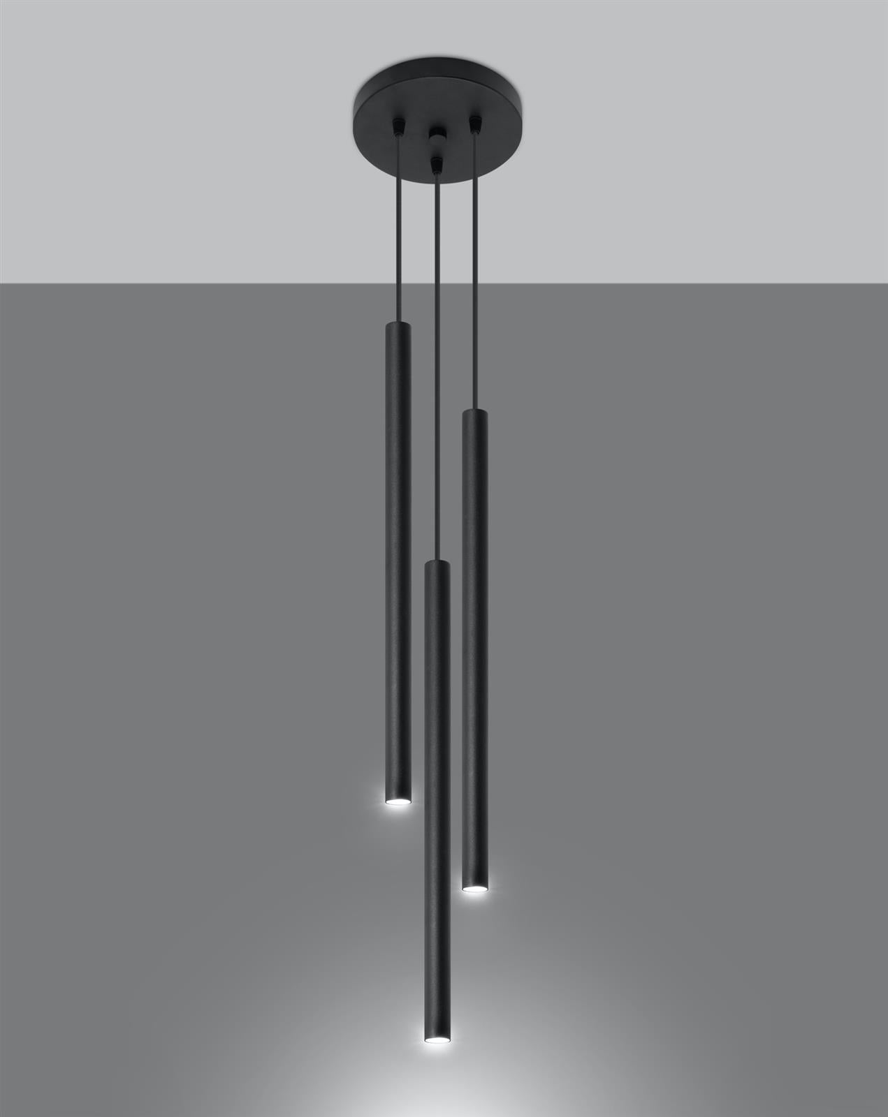 Black  Bedroom cluster pendant light.