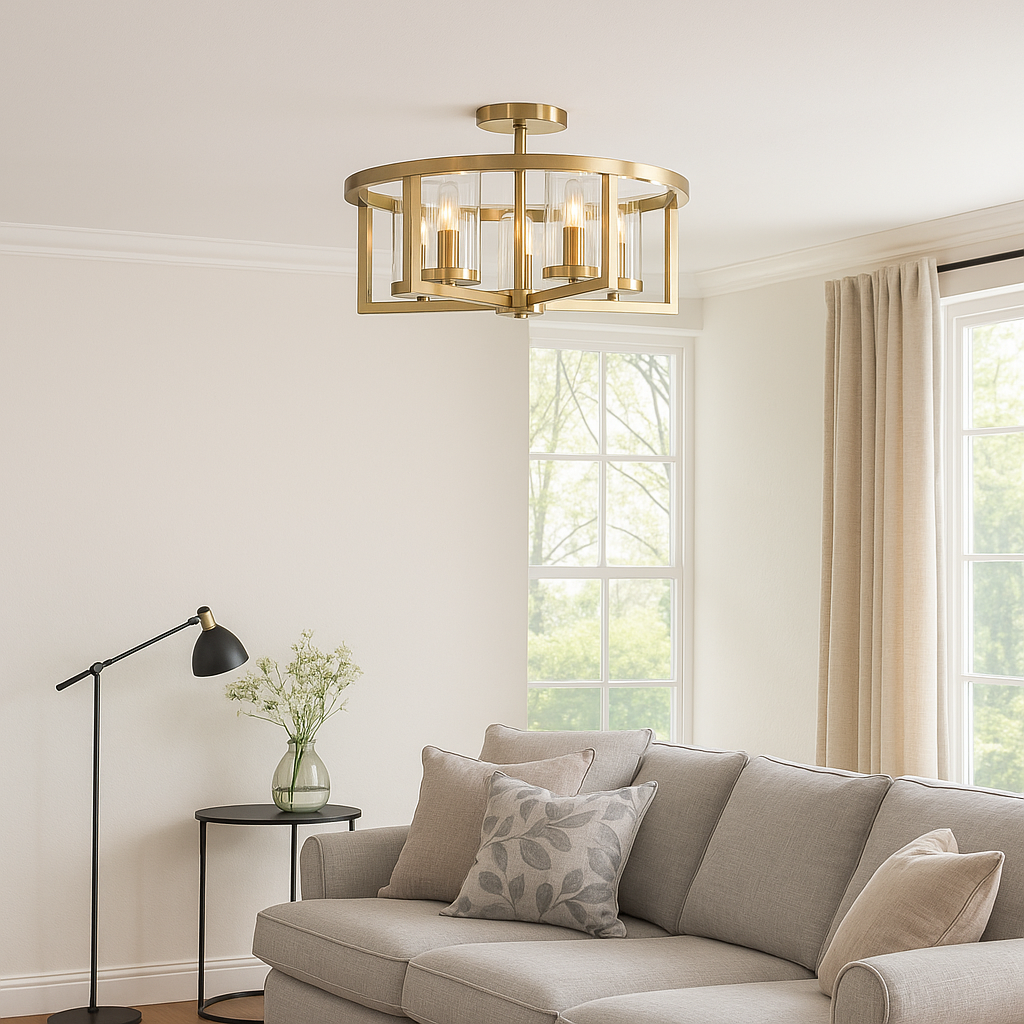 Caria bronze ceiling light in modern living room