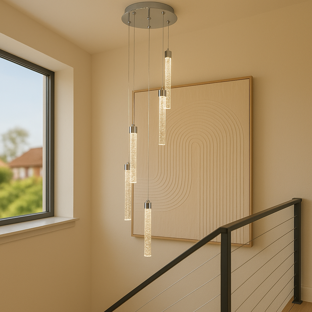 Sydney 5 light pendant with warm white glow